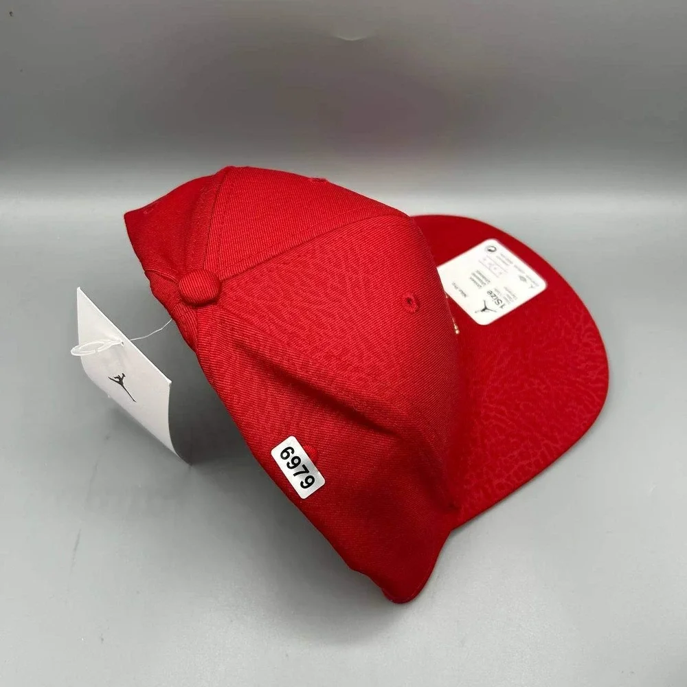 Air Jordan Hat Men Red Gold Logo Jumpman Nike Pro Snap Back Cap New